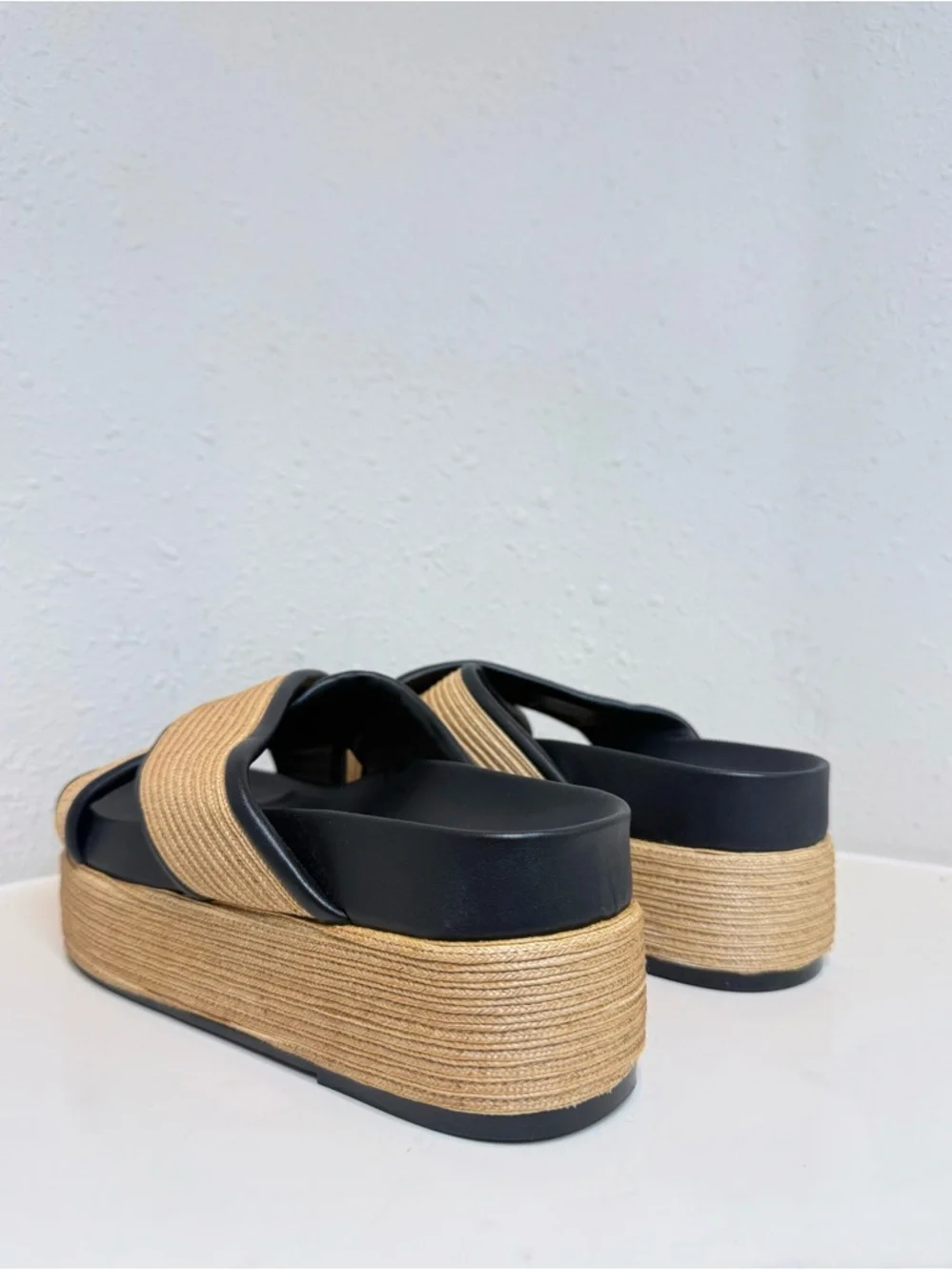 Rebecca Minkoff Woven Dune Khaki Women’s Platform Sandals Size 8 NIB